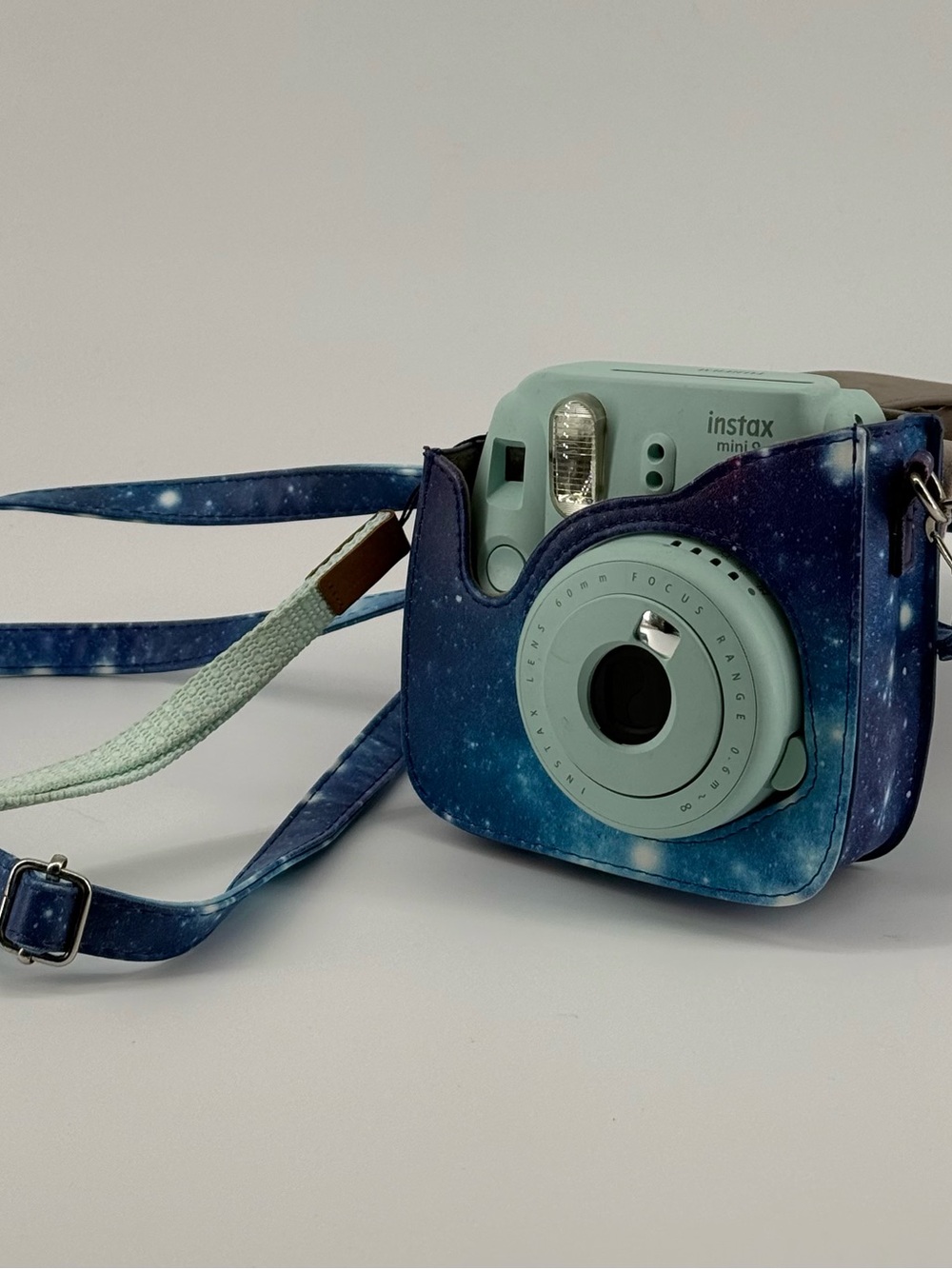 FUJIFILM Instax Mini 9 Ice Blue Instant Film Camera-W/Galaxy Case